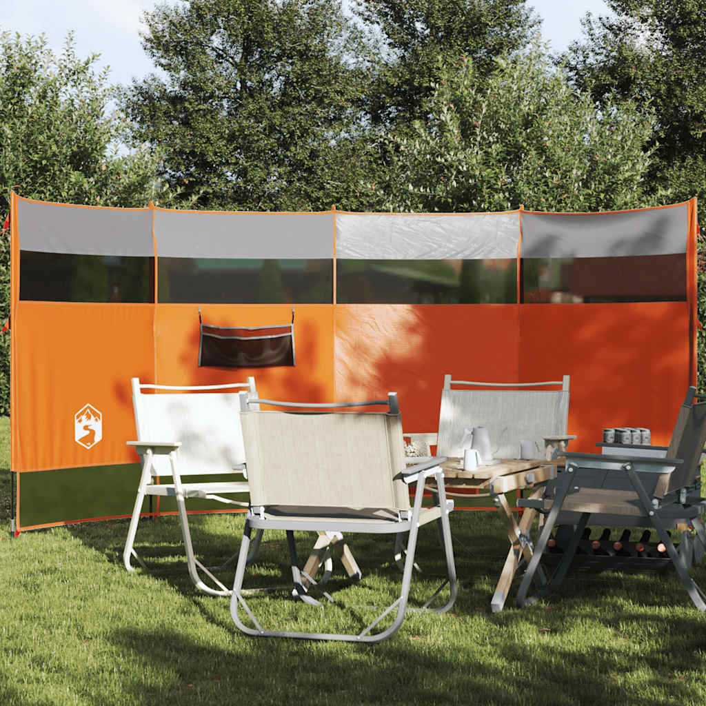 Camping-Windschutz Orange 366X152X152 Cm Wasserdicht