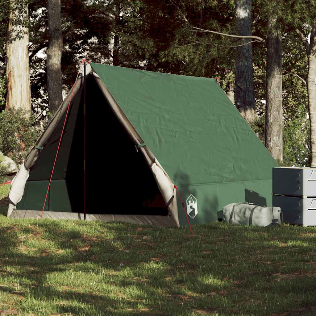 Campingzelt A-Form 2 Personen Grau Wasserdicht