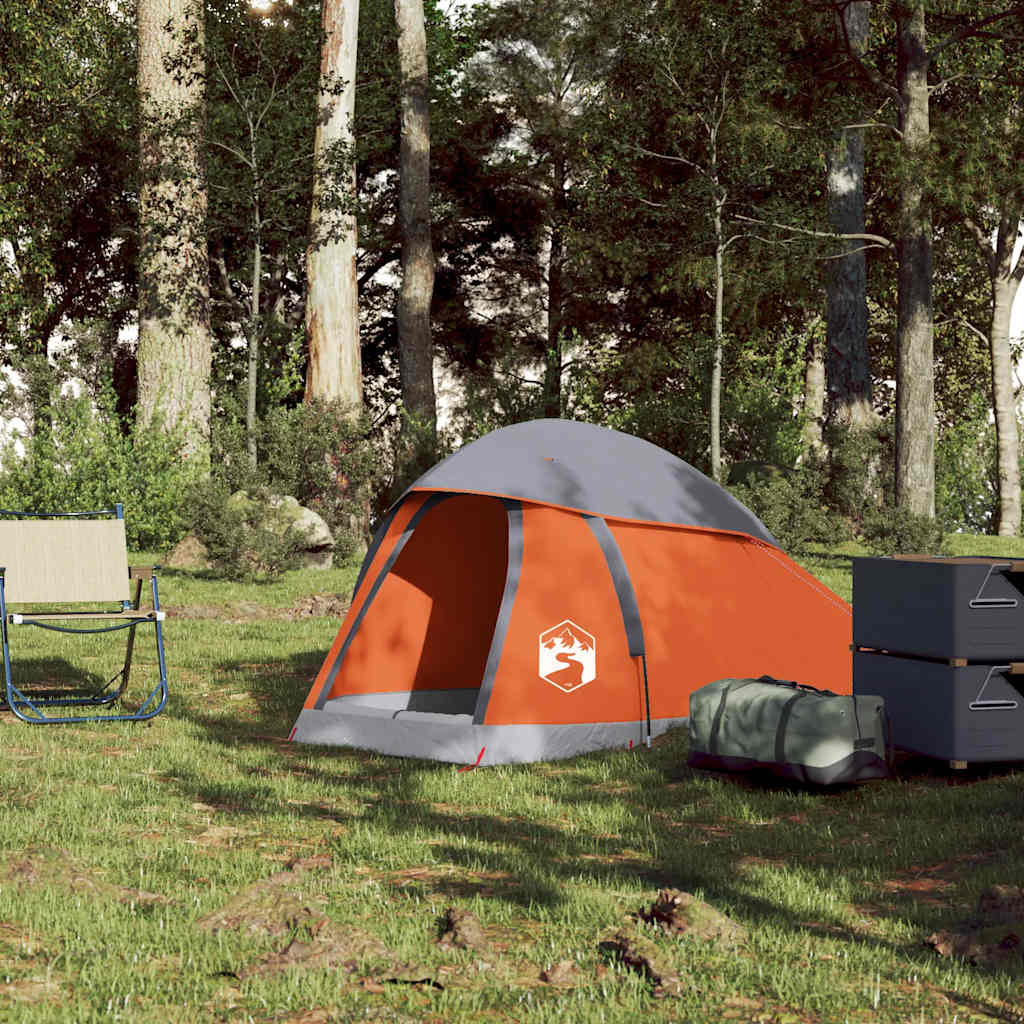 Kuppel-Campingzelt 1 Person Und Orange Wasserdicht