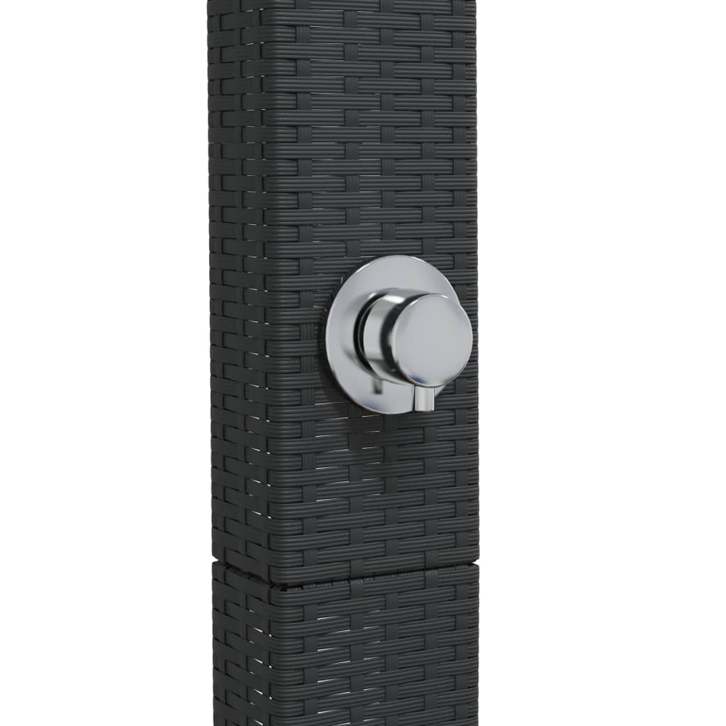 Gartendusche 50X55X224 Cm Poly Rattan Und Akazienholz