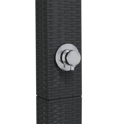 Gartendusche 50X55X224 Cm Poly Rattan Und Akazienholz
