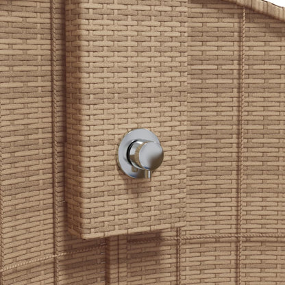 Gartendusche 100X100X241,5 Cm Poly Rattan Akazienholz