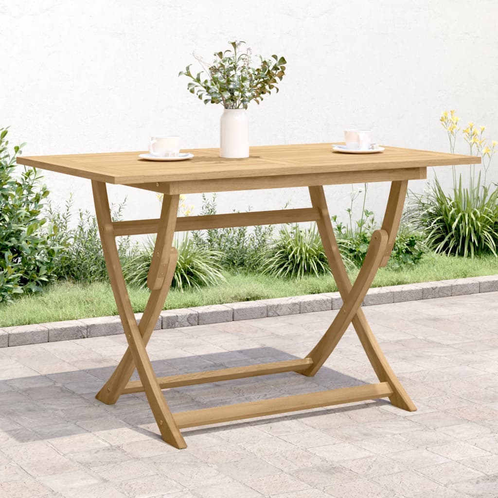 Klappbarer Gartentisch 120X70X75 Cm Massivholz Akazie