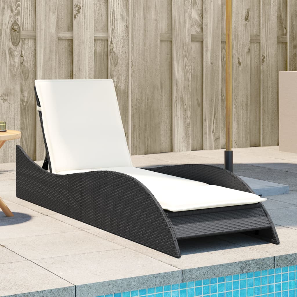 Sonnenliege Mit Auflage 60X205X73 Cm Poly Rattan