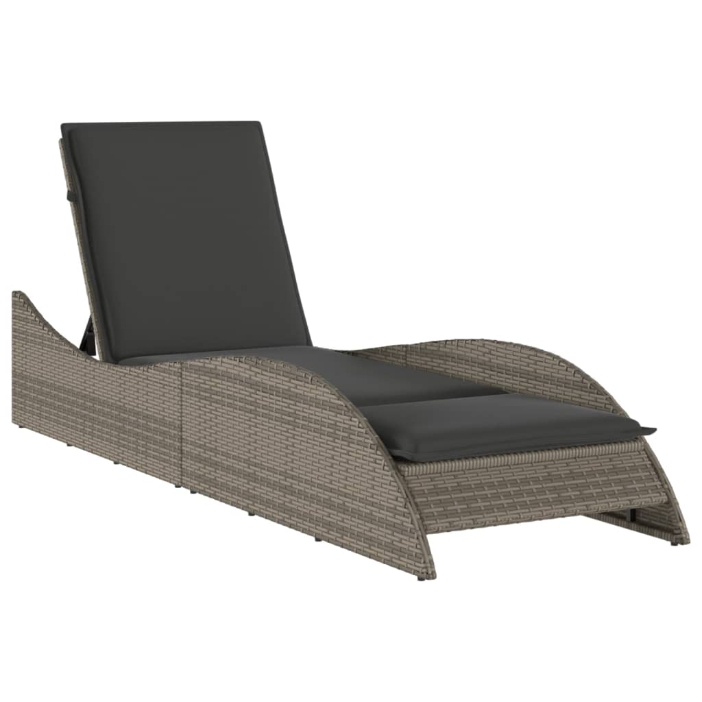Sonnenliege Mit Auflage 60X205X73 Cm Poly Rattan