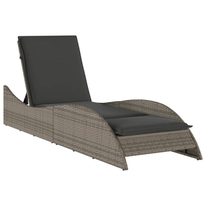 Sonnenliege Mit Auflage 60X205X73 Cm Poly Rattan