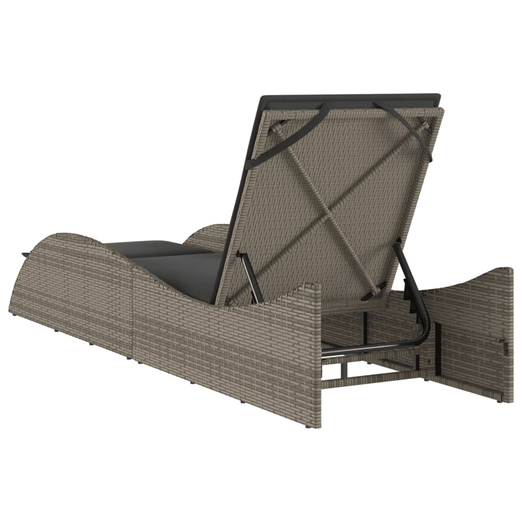 Sonnenliege Mit Auflage 60X205X73 Cm Poly Rattan