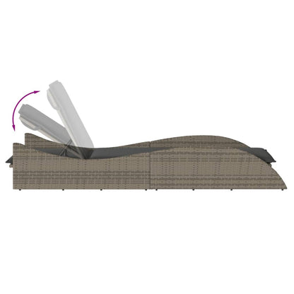 Sonnenliege Mit Auflage 60X205X73 Cm Poly Rattan
