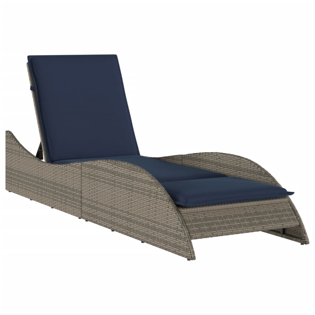 Sonnenliege Mit Auflage 60X205X73 Cm Poly Rattan