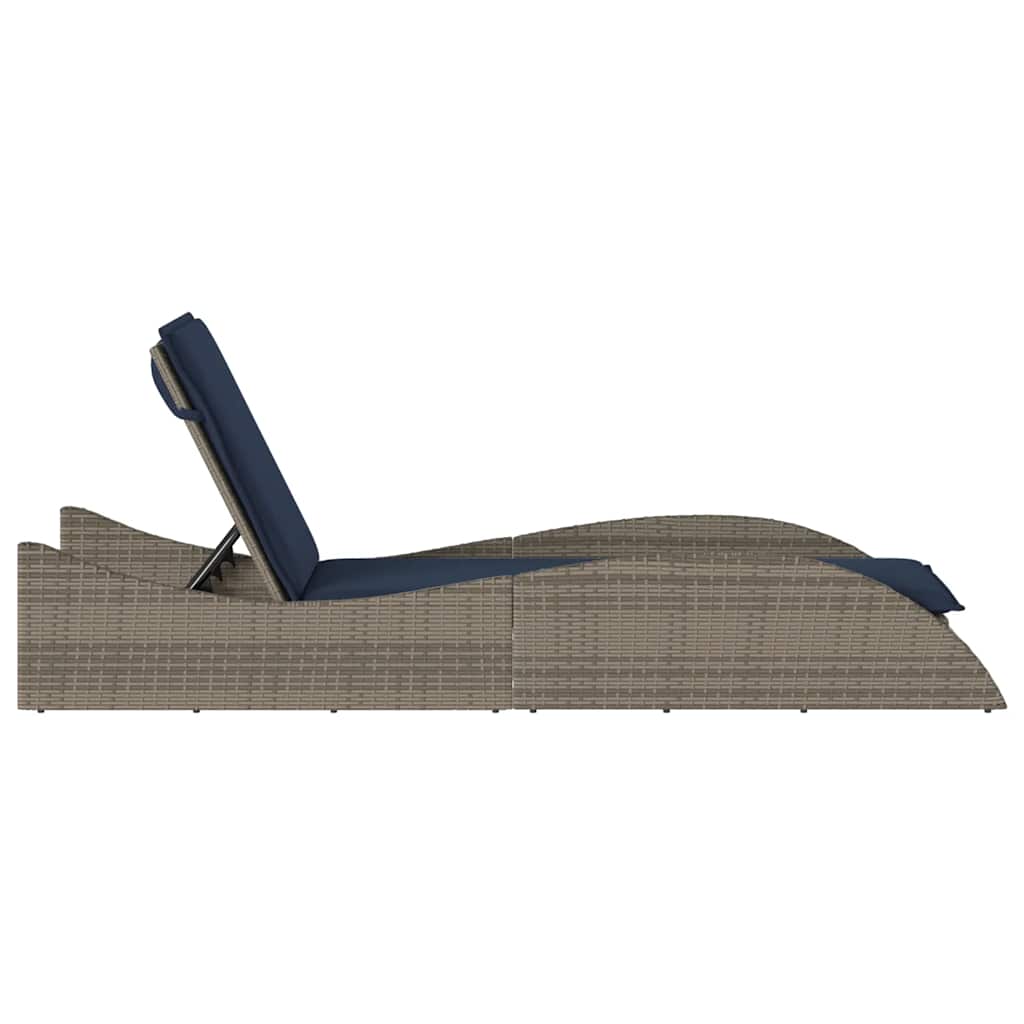 Sonnenliege Mit Auflage 60X205X73 Cm Poly Rattan