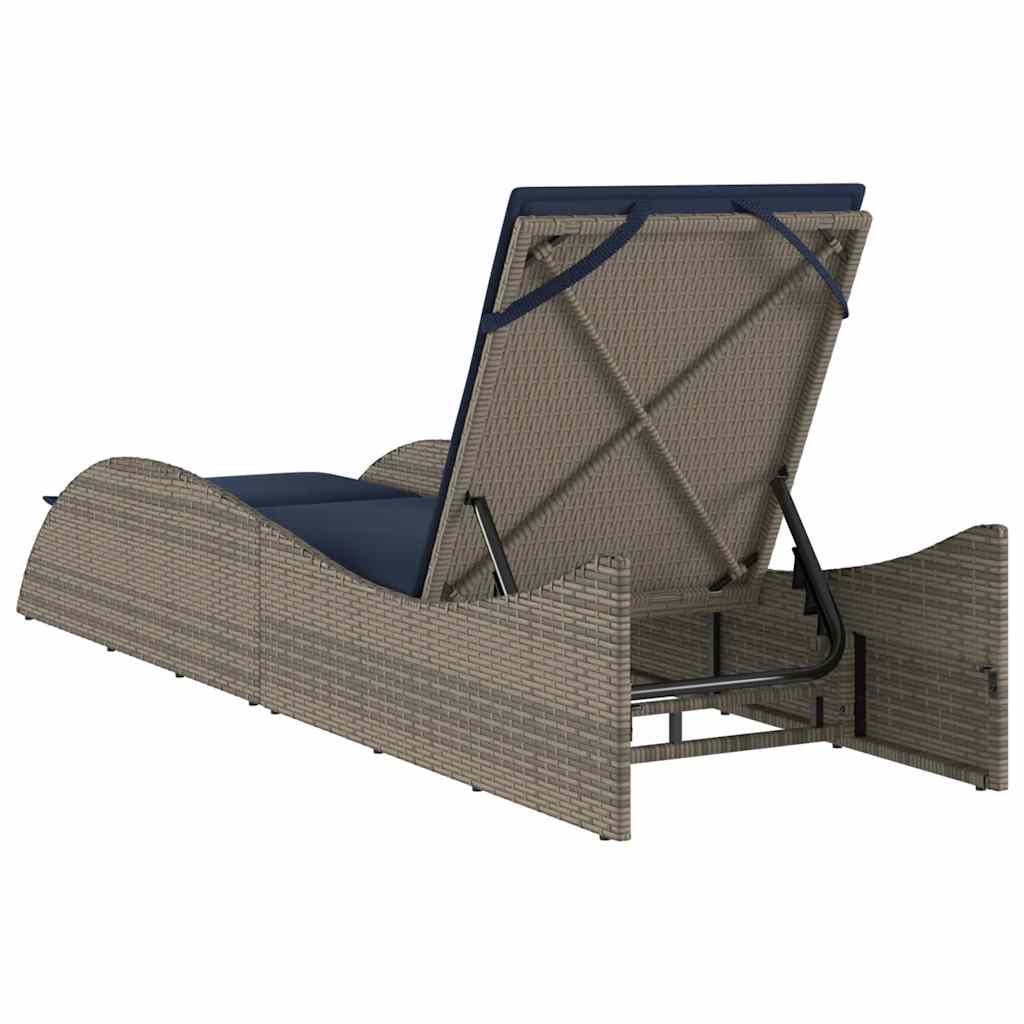 Sonnenliege Mit Auflage 60X205X73 Cm Poly Rattan