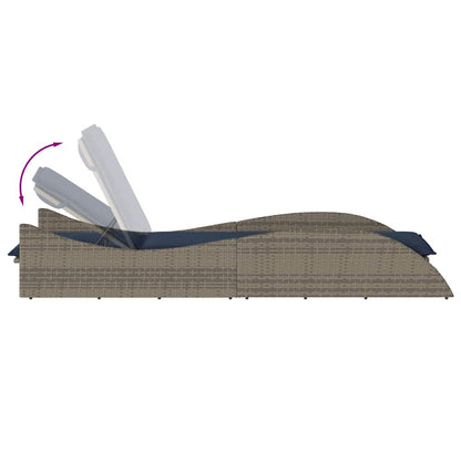 Sonnenliege Mit Auflage 60X205X73 Cm Poly Rattan