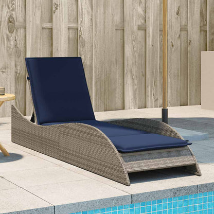 Sonnenliege Mit Auflage 60X205X73 Cm Poly Rattan