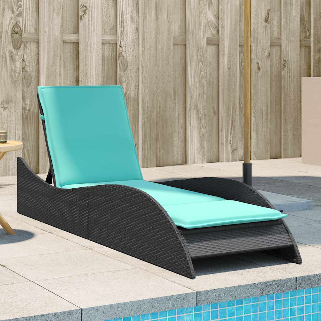 Sonnenliege Mit Auflage 60X205X73 Cm Poly Rattan