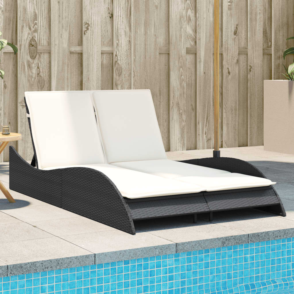 Sonnenliege Mit Auflage 60X205X73 Cm Poly Rattan