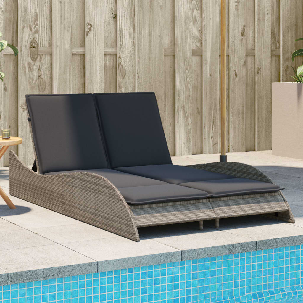 Sonnenliege Mit Auflage 60X205X73 Cm Poly Rattan