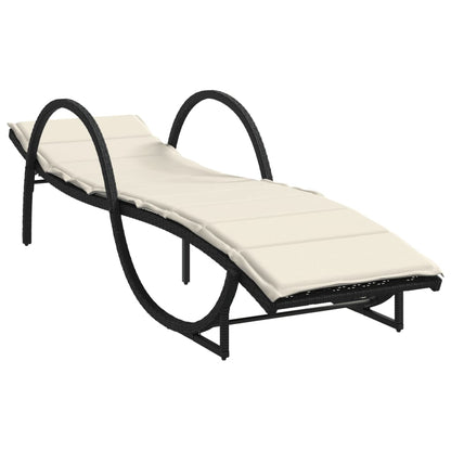 Sonnenliege Mit Auflage 60X199X42 Cm Poly Rattan