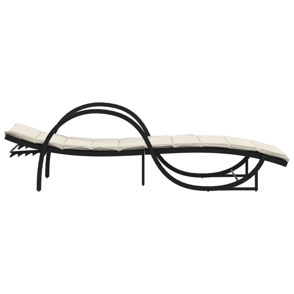 Sonnenliege Mit Auflage 60X199X42 Cm Poly Rattan