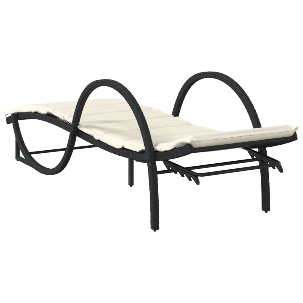 Sonnenliege Mit Auflage 60X199X42 Cm Poly Rattan