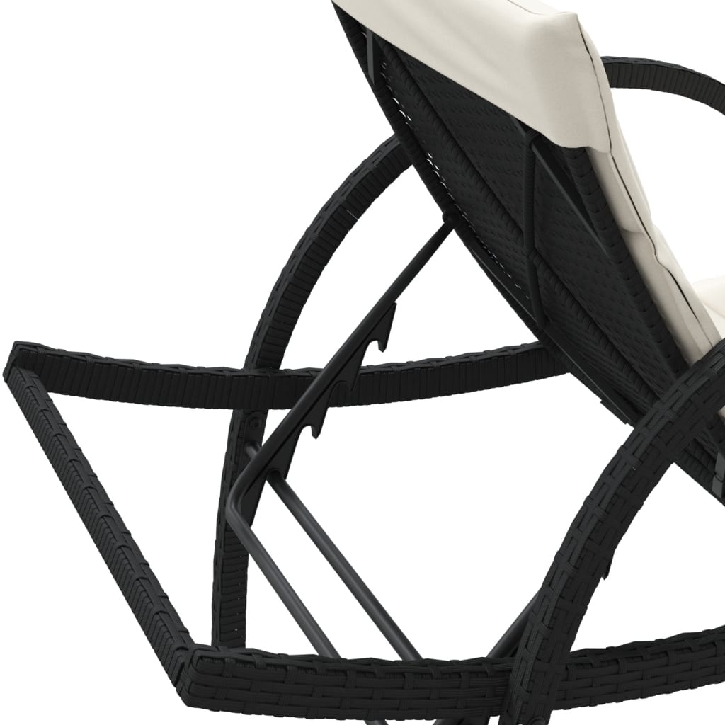 Sonnenliege Mit Auflage 60X199X42 Cm Poly Rattan
