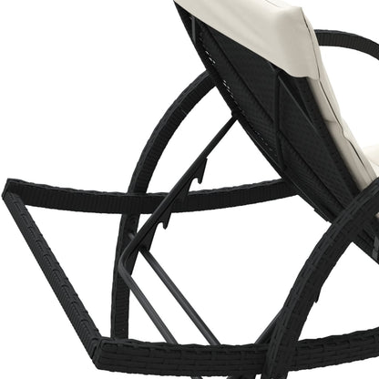 Sonnenliege Mit Auflage 60X199X42 Cm Poly Rattan