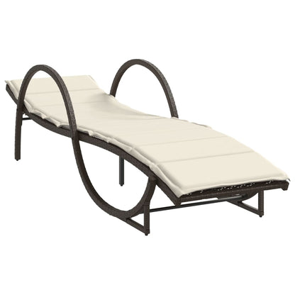 Sonnenliege Mit Auflage 60X199X42 Cm Poly Rattan