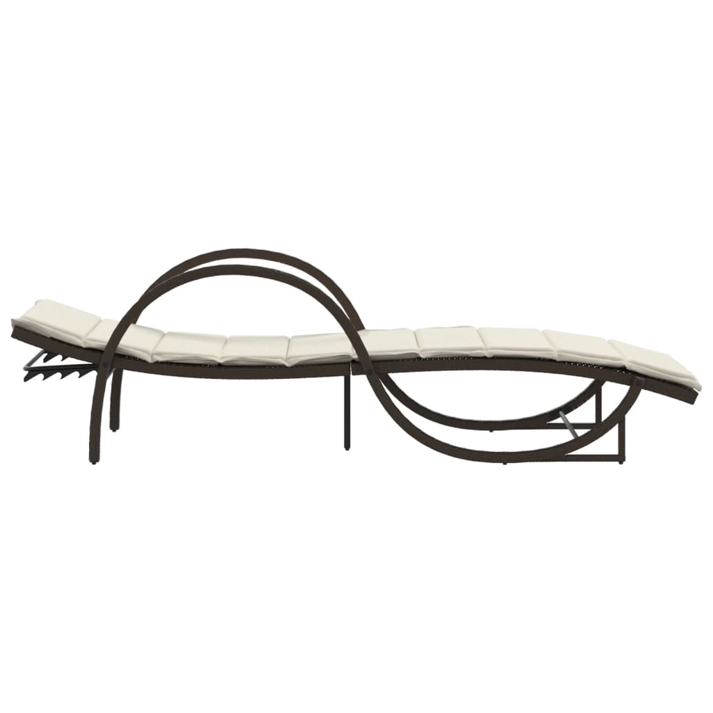Sonnenliege Mit Auflage 60X199X42 Cm Poly Rattan