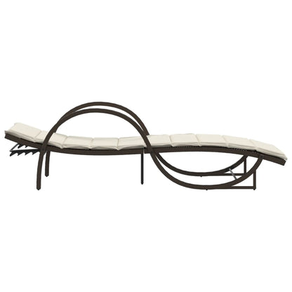 Sonnenliege Mit Auflage 60X199X42 Cm Poly Rattan