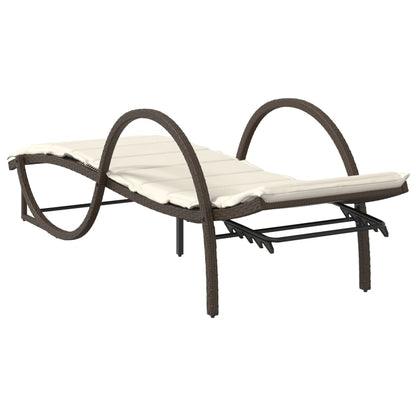 Sonnenliege Mit Auflage 60X199X42 Cm Poly Rattan