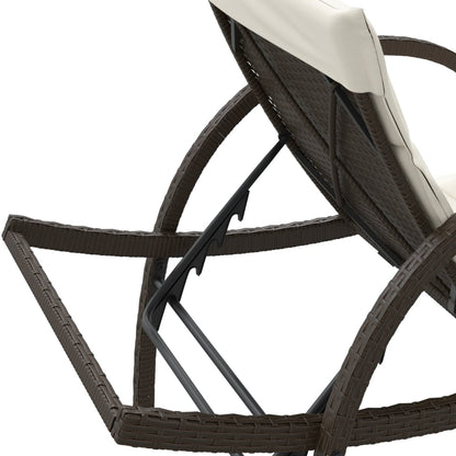 Sonnenliege Mit Auflage 60X199X42 Cm Poly Rattan