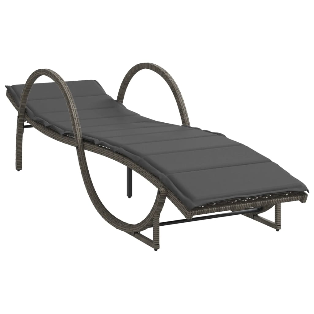 Sonnenliege Mit Auflage 60X199X42 Cm Poly Rattan
