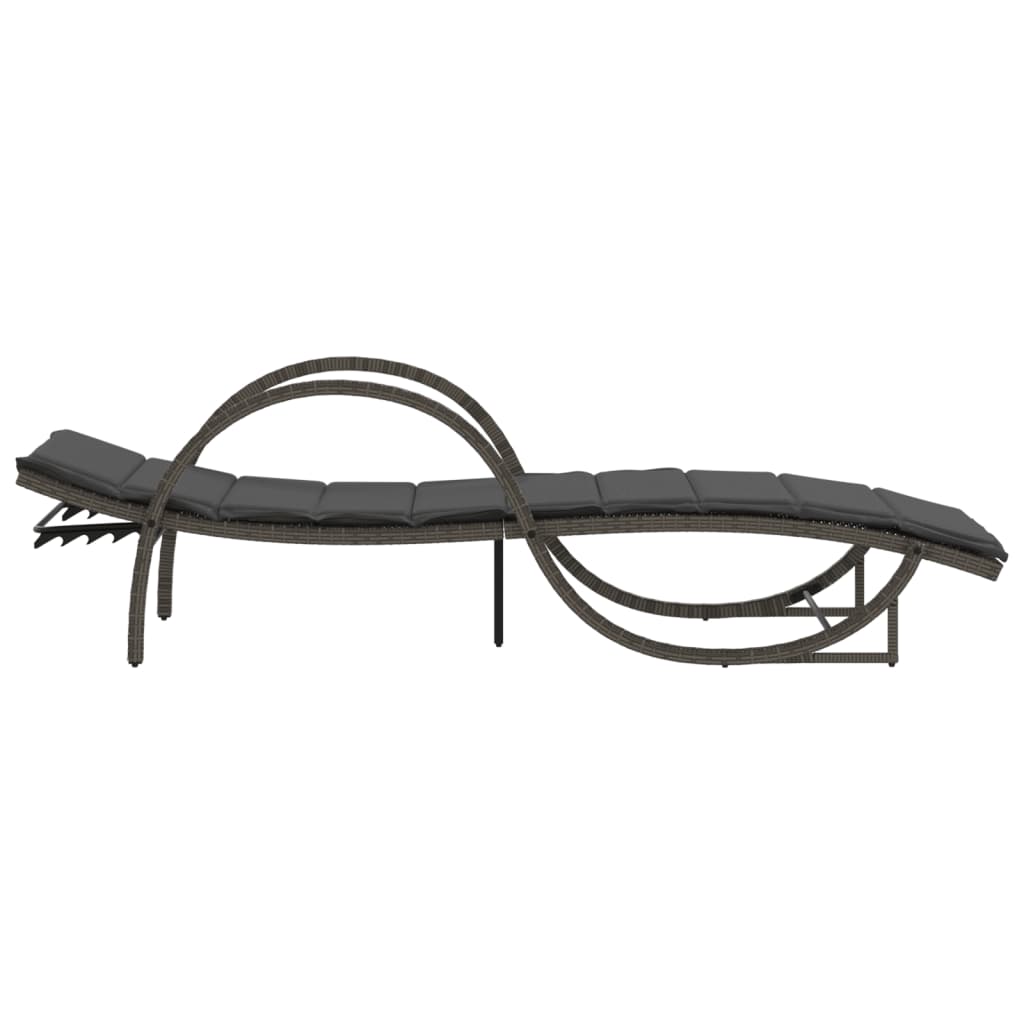 Sonnenliege Mit Auflage 60X199X42 Cm Poly Rattan