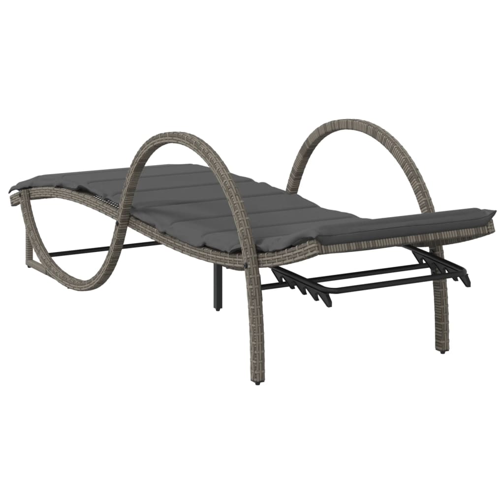 Sonnenliege Mit Auflage 60X199X42 Cm Poly Rattan