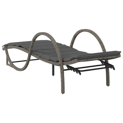 Sonnenliege Mit Auflage 60X199X42 Cm Poly Rattan
