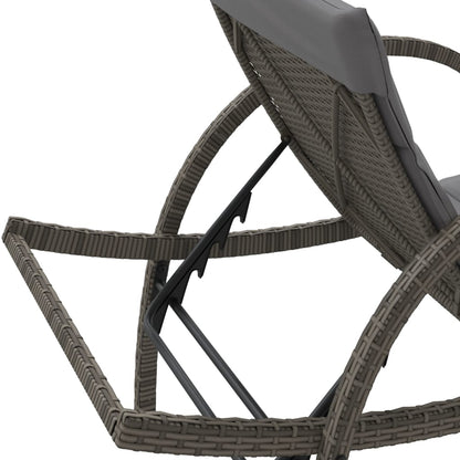 Sonnenliege Mit Auflage 60X199X42 Cm Poly Rattan