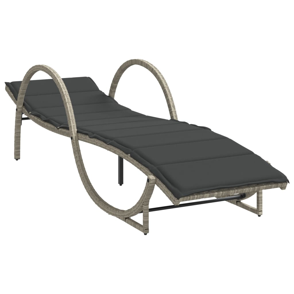 Sonnenliege Mit Auflage 60X199X42 Cm Poly Rattan