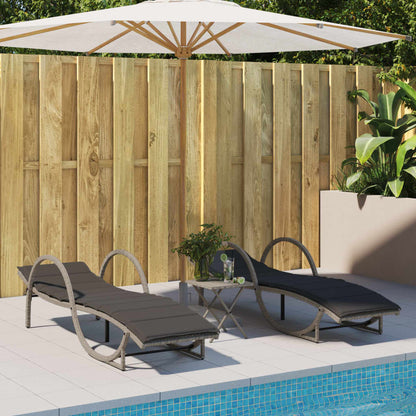 Sonnenliege Mit Auflage 60X199X42 Cm Poly Rattan