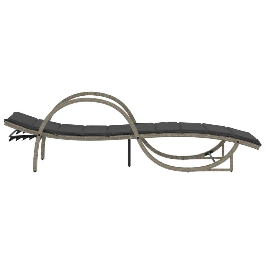Sonnenliege Mit Auflage 60X199X42 Cm Poly Rattan