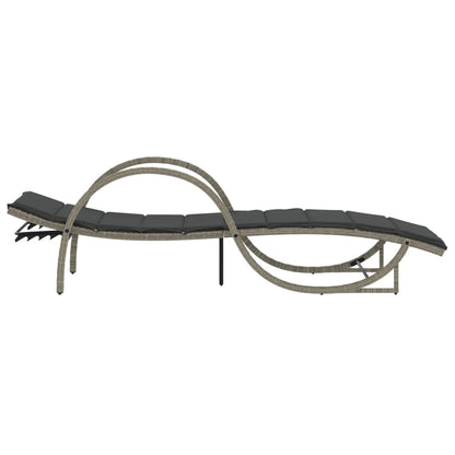 Sonnenliege Mit Auflage 60X199X42 Cm Poly Rattan