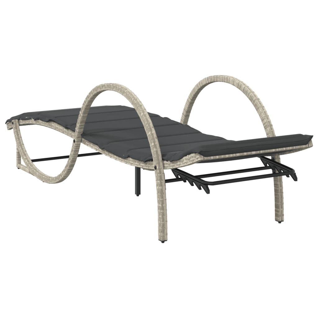 Sonnenliege Mit Auflage 60X199X42 Cm Poly Rattan