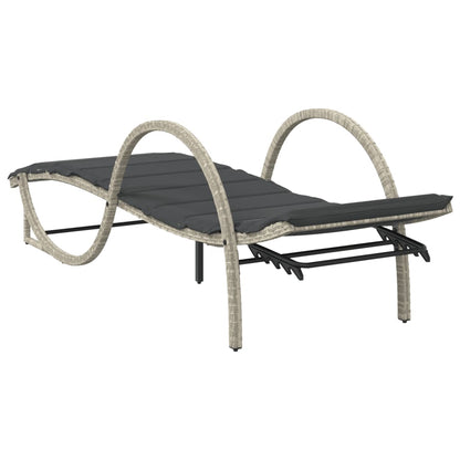 Sonnenliege Mit Auflage 60X199X42 Cm Poly Rattan