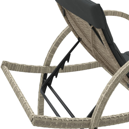 Sonnenliege Mit Auflage 60X199X42 Cm Poly Rattan