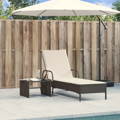 Sonnenliege Mit Rollen Und Auflage Poly Rattan