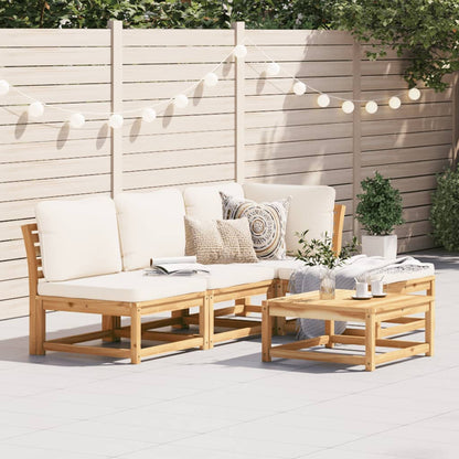 6-Tlg. Garten-Lounge-Set Mit Kissen Massivholz Akazie