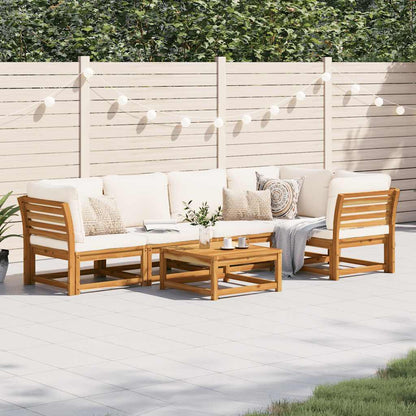 6-Tlg. Garten-Lounge-Set Mit Kissen Massivholz Akazie