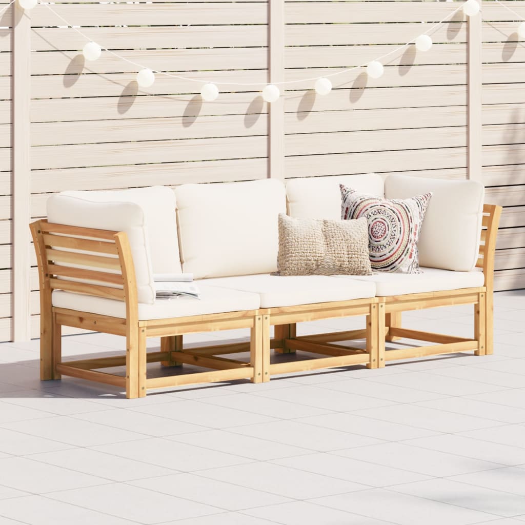 6-Tlg. Garten-Lounge-Set Mit Kissen Massivholz Akazie