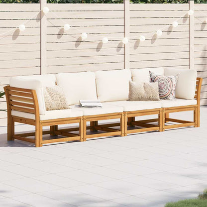 6-Tlg. Garten-Lounge-Set Mit Kissen Massivholz Akazie