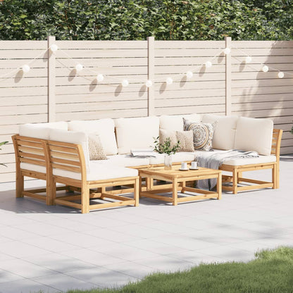 6-Tlg. Garten-Lounge-Set Mit Kissen Massivholz Akazie