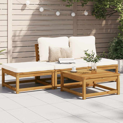 6-Tlg. Garten-Lounge-Set Mit Kissen Massivholz Akazie