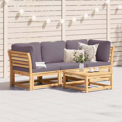 6-Tlg. Garten-Lounge-Set Mit Kissen Massivholz Akazie